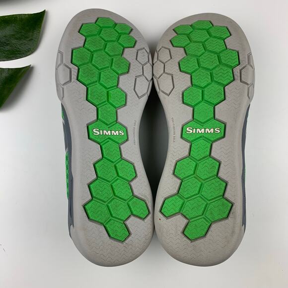 Simms Current Water Shoes Green Grey Bungee Lace Women's 6.5 - Picture 12 of 12